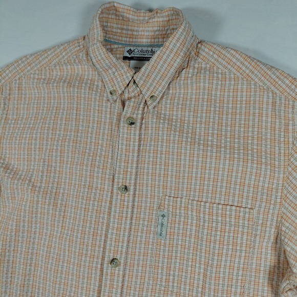 Columbia Other - Columbia Sportswear Company Plaid Seersucker S/S Button‎ Up Shirt Mens Large